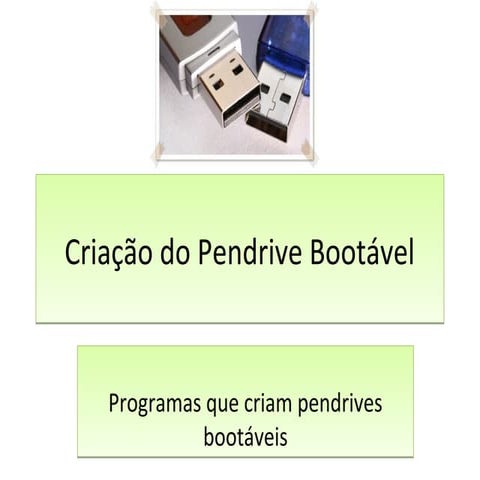 Criação do pendrive bootável