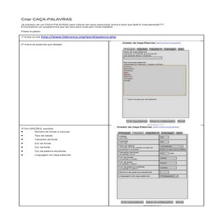 Criar caça palavras