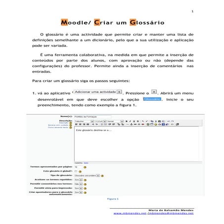 Criar Glossario