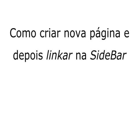 Como criar nova página do pbworks