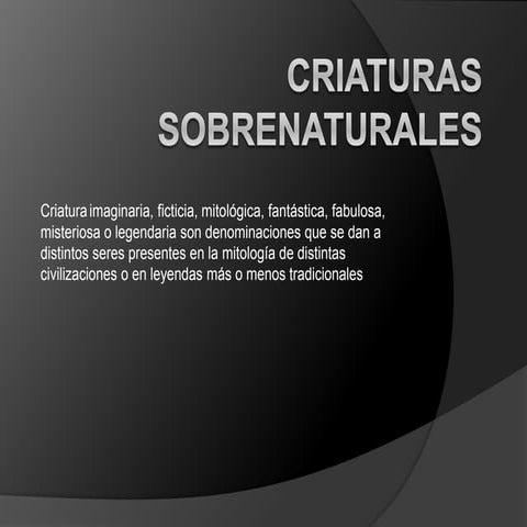 Criaturas sobrenaturales
