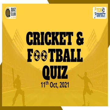 Pitch Perfect | Cricket and Football Quiz