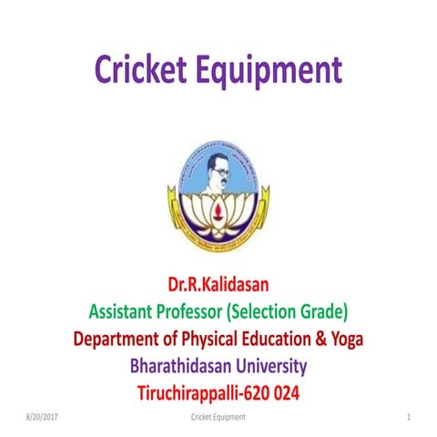 Cricket equipment