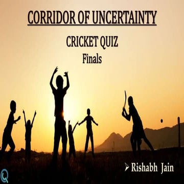 Cricket Quiz Finals - IIT Guwahati