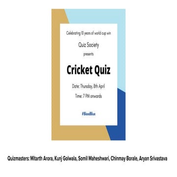 Cricket quiz