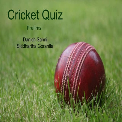 Cricket quiz prelims