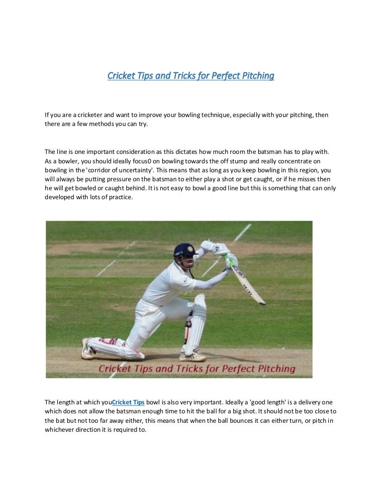 Cricket tips and tricks for perfect pitching converted