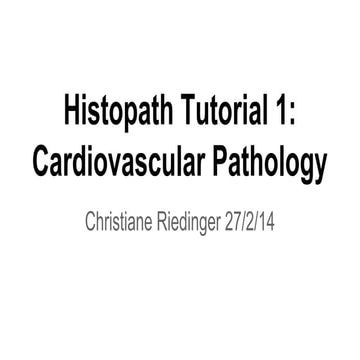 Cardiovascular Histopathology Tutorial