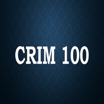 Introduction to criminology lecture 1 module 1 | PPTX