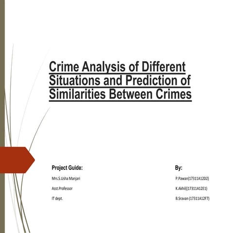 Crime analysis of different situations