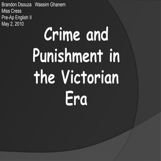 Crime and punishment victorian era