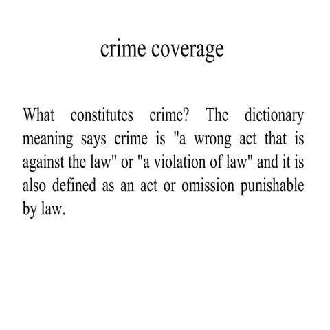 Crime coverage