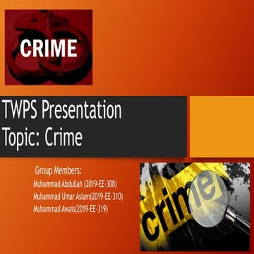 Crime presentation