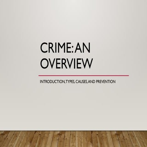 Crime: A sociological Preview for Nurses