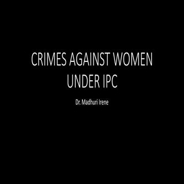Crimes against women under ipc