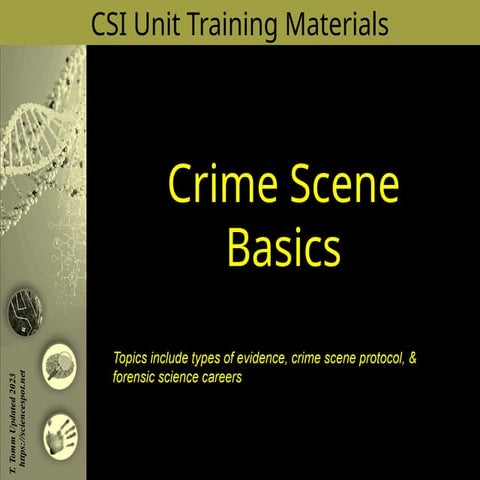 Forensics and Crime Scene Basics Lesson 1 | PPTX