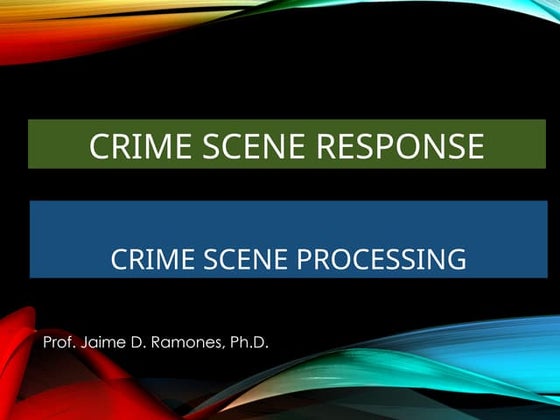 Crime Scene Protocols | PPT