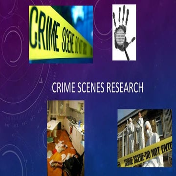 Crime scenes research 