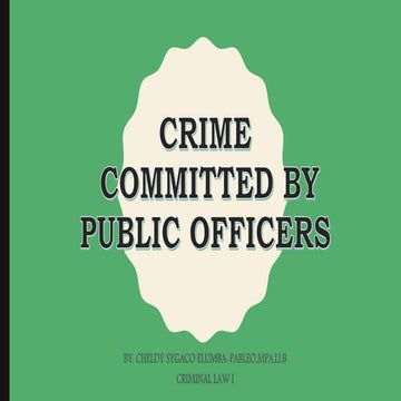 Crimes committed by public officer | PPTX