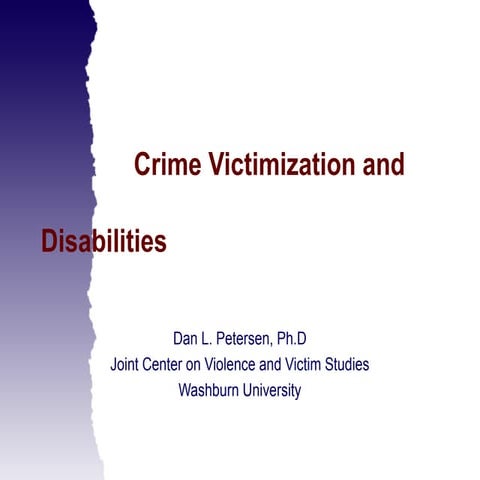Crime victimization and disabilities 2012