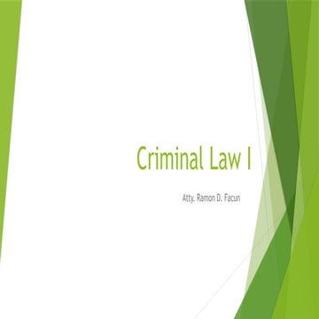 Criminal Law I S1 Introduction To Criminal Law Pptx