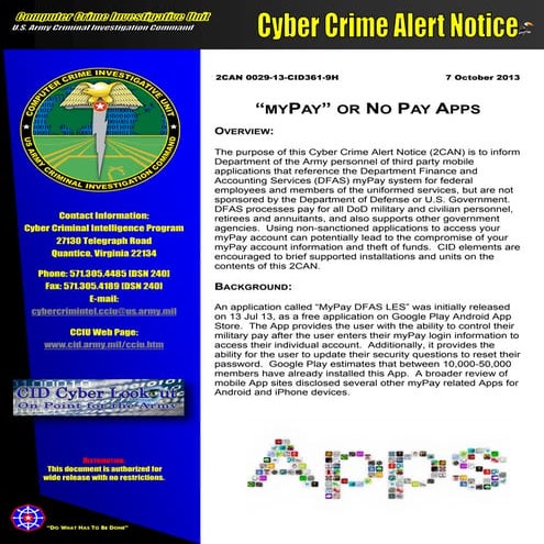 Criminal Alert Notice (myPay)