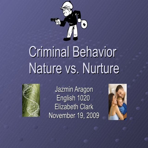 Criminal  Behavior  Powerpoint