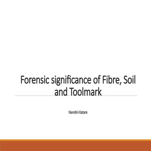 Criminalistics unit 4 (fibre & soil).pptx