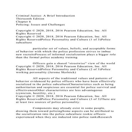 Criminal Justice A Brief IntroductionThirteenth EditionChapter .docx