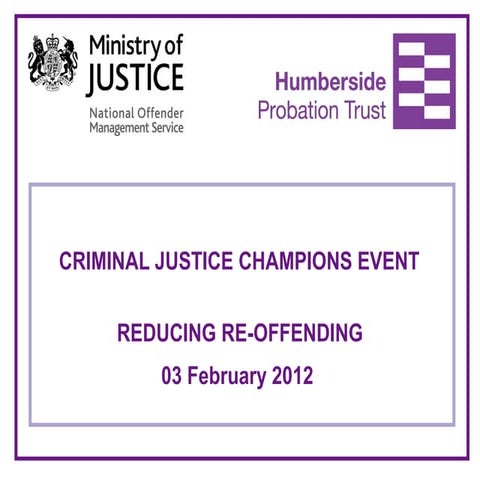 Criminal justice champions event 2012