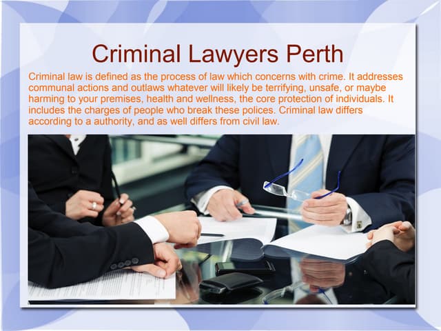 Criminal lawyers perth
