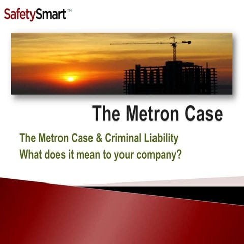 Criminal Prosecution for Safety and Health Feb 2016 | PPTX