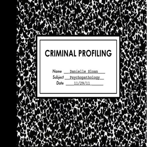 Criminal profiling