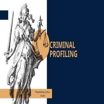 CRIMINAL PROFILING IN  CRIMINOLY DEPARTMENTpptx