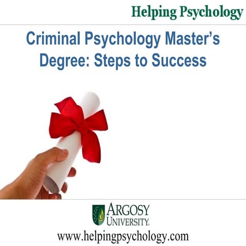 Criminal Psychology Master’s Degree - Steps to Success