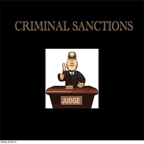 Criminal sanctions | PDF