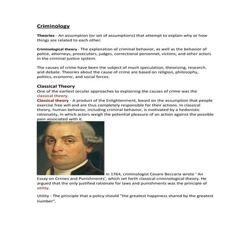 Criminology Theories