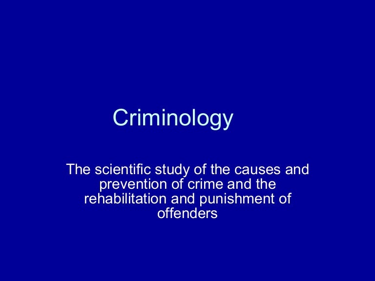 Criminology Power Point 1