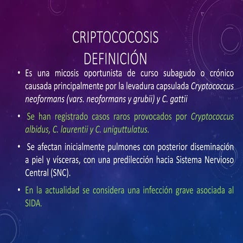 Criptococosis