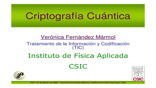 Criptografia Cuántica