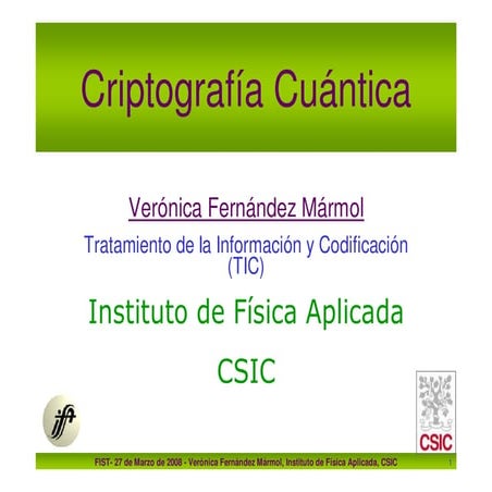Criptografia Cuántica