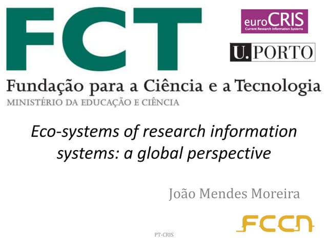 PT-CRIS: EUROCRIS: 2013: Eco-system...