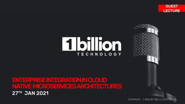 Enterprise Integration in Cloud Native Microservices Architectures