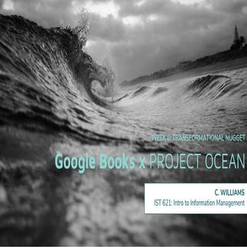 Google Books' Potential for Digital Transformation - Syracuse University MLIS