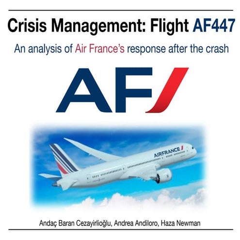 Crisis management: flight AF447