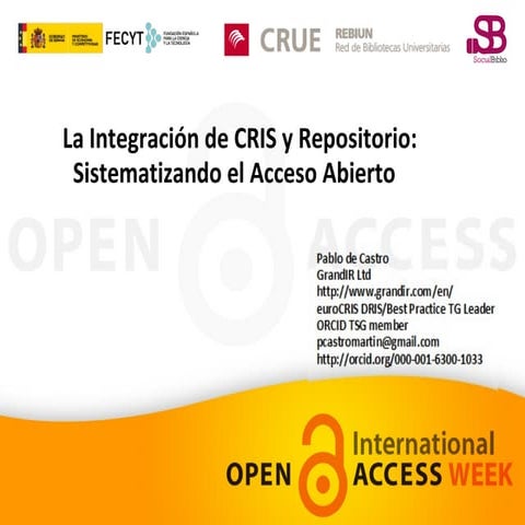 CRIS and Institutional Repository Integration: Standardising Open Access