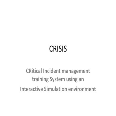 Crisis Simulation and BCM Preparedness | PDF