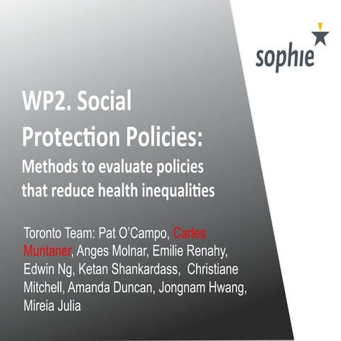 Social Protection Policies: Methods to evaluate policies that reduce health i...