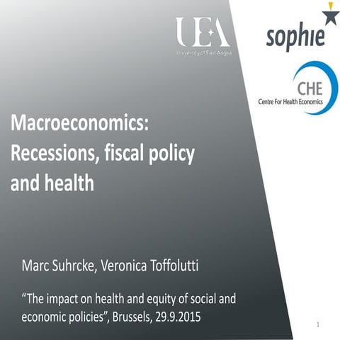 Macroeconomics: Recessions, fiscal policy, and health