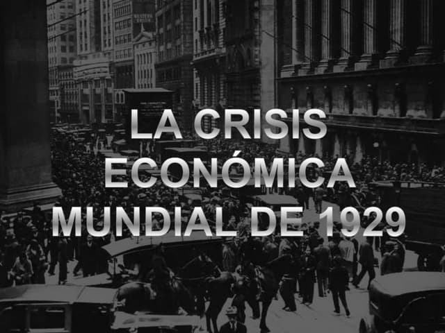 Comparacion de la crisis del 29+ con